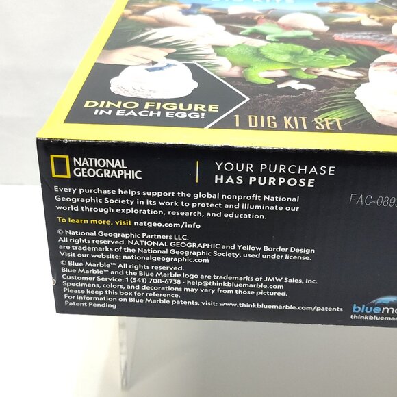 National Geographic Dino Egg Dig Kit Dinosaur Figures Tools Kids Science Toy NIB - Picture 4 of 12
